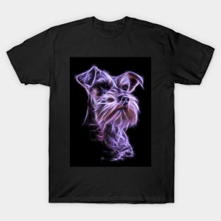 Schnauzer Cute Portrait Loft and Spiritual Style T-Shirt